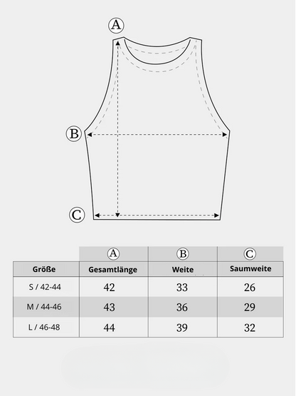 Top sin mangas tipo crop