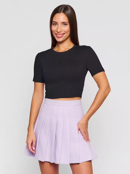 Top corto de manga corta